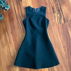 Fitted ponte black mini dress